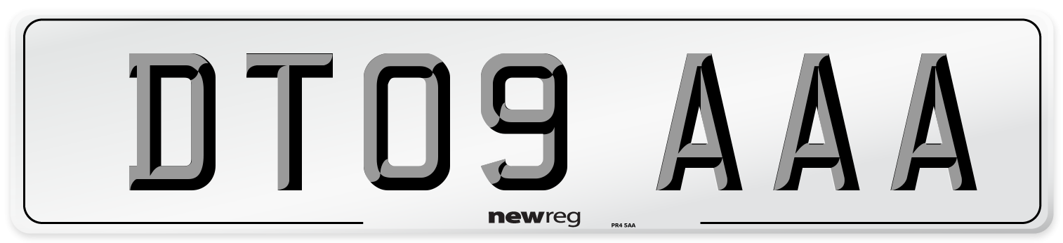 DT09 AAA Number Plate from New Reg